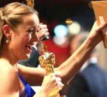 Американската актриса Бри Ларсън извика, получаване на първия си "Оскар"
