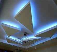 Дизайн таван от гипсокартон с подсветка