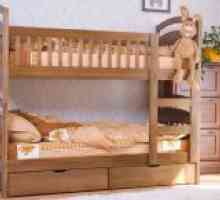 Двуетажно легло, изработени от дърво