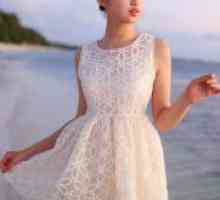 Лятна бяла рокля с дантела