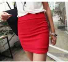 От какво да се носят червен молив пола?