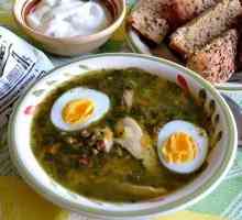 Киселец супа с яйце - рецепта