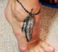 Татуировка писалка върху крака