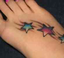 Татуировка звезди на крак