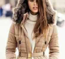 Зимно палто с естествена кожа