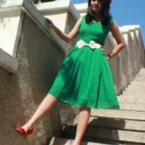 Аксесоари зелена рокля