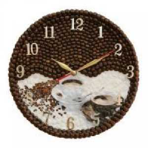 Часовник изработен от кафе на зърна