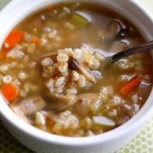 Гъби супа с перлен ечемик