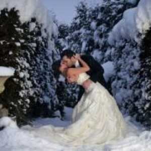 Идеи за снимките на сватбата снимка през зимата