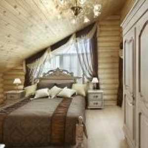 Спалня интериор в дървена къща