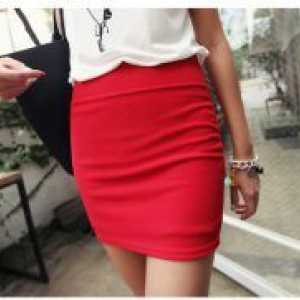 От какво да се носят червен молив пола?