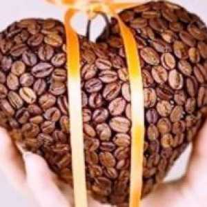 Сърцето на кафе на зърна