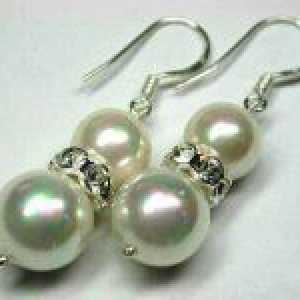 Сребърни обеци с перли