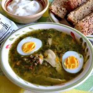 Киселец супа с яйце - рецепта