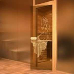 Стъклена врата за баня