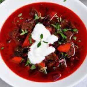 Цвеклото супа с месо - класически рецепти