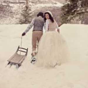 Зимна сватба фотосесия - идеи